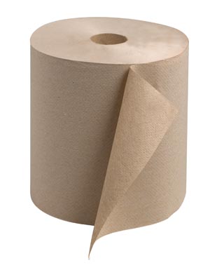 Hand Towel Roll, Universal, Natural, 1-Ply, Embossed, H21, 800ft, 7.9" x 7.8" x 1.9", 6 rl/cs