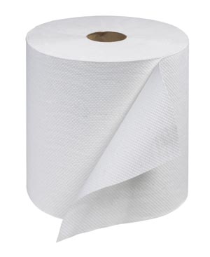 Hand Towel Roll, Universal, White, 1-Ply, Embossed, H21, 800ft, 7.9" x 7.8" x 1.9", 6 rl/cs