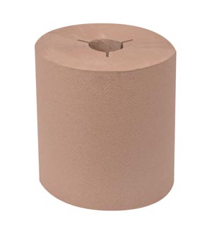 Hand Towel Roll, Universal, Natural, 1-Ply, Embossed, H80, 630ft, 8" x 7.8" x 1.9", 6 rl/cs