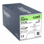 Surgical Specialties Sharpoint Plus 5-0 18 inch Nylon Suture with Needle and Black, 12 per Box