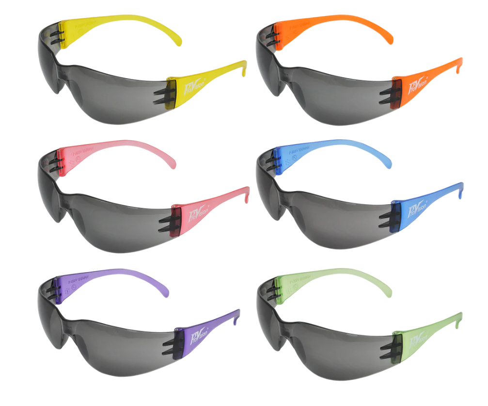 Palmero Provision Rainbow Mini Safety Child Eyewear, 12/bx (2 of each color )