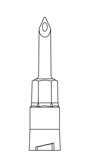 MICRO-PIN Non-Vented, Single Use Dispensing Pin For Withdrawal or Injection of Medication From Rubber-Stopper Vials, 100/cs