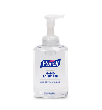Purell Advanced Hand Sanitizer Foam, 17.4 fl oz Pump Bottle, 4/cs