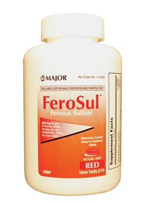 Ferosul, 5gr, Film Coated, Red Tablets, 1000s, Compare to Feosol®, NDC# 00904-7590-80