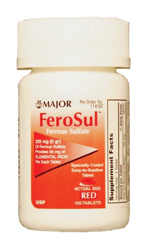 Ferosul, 5gr, Film Coated, Red Tablets, 100s, Compare to Feosol®, NDC# 00904-7590-60