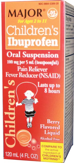 Ibuprofen, Oral Suspension, Berry, 118mL, Compare to Motrin®, NDC# 00904-5309-20
