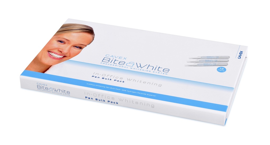 Bite&White In-Office HP25% Pen Bulk Pack, Includes: (12) 2-mL Whitening pens/bx