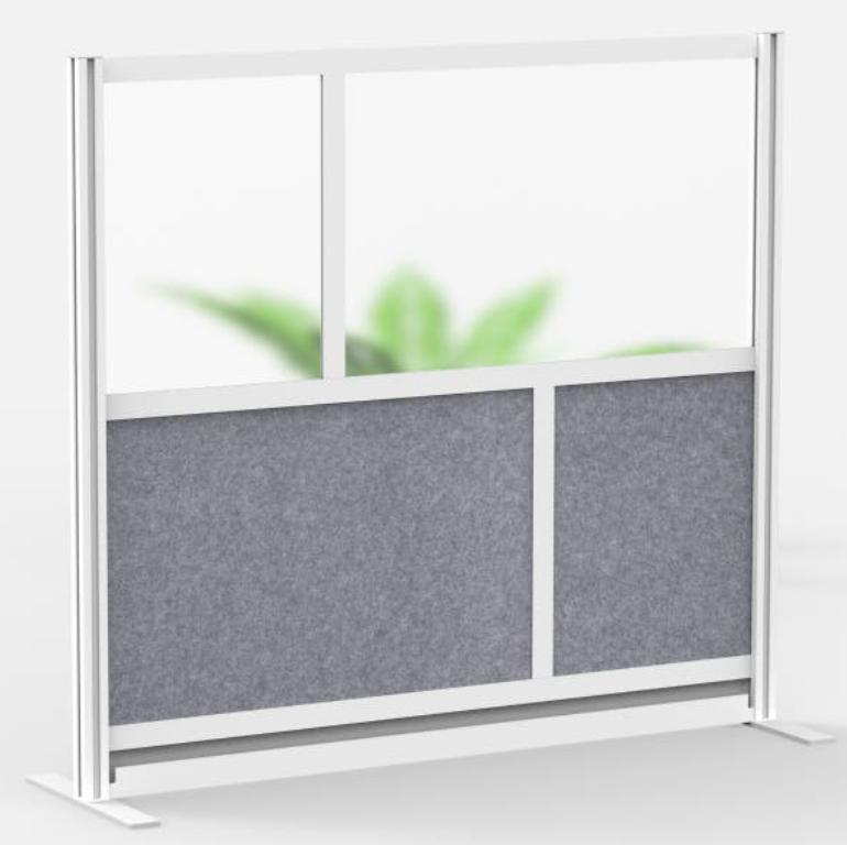Luxor Expanse Wall Room Divider System, Silver Frame, 53" x 48" Starter Wall
