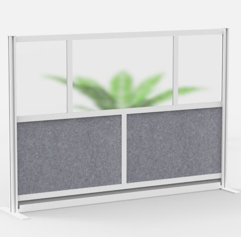 Luxor Expanse Wall Room Divider System, Silver Frame, 70" x 48" Starter Wall