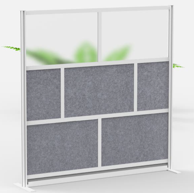 Luxor Expanse Wall Room Divider System, Silver Frame, 70" x 70" Starter Wall