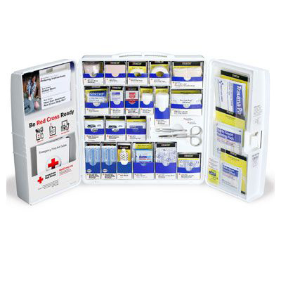 First Aid Only American Red Cross SmartCompliance Large Food Service First Aid Kit with Plastic Cabinet