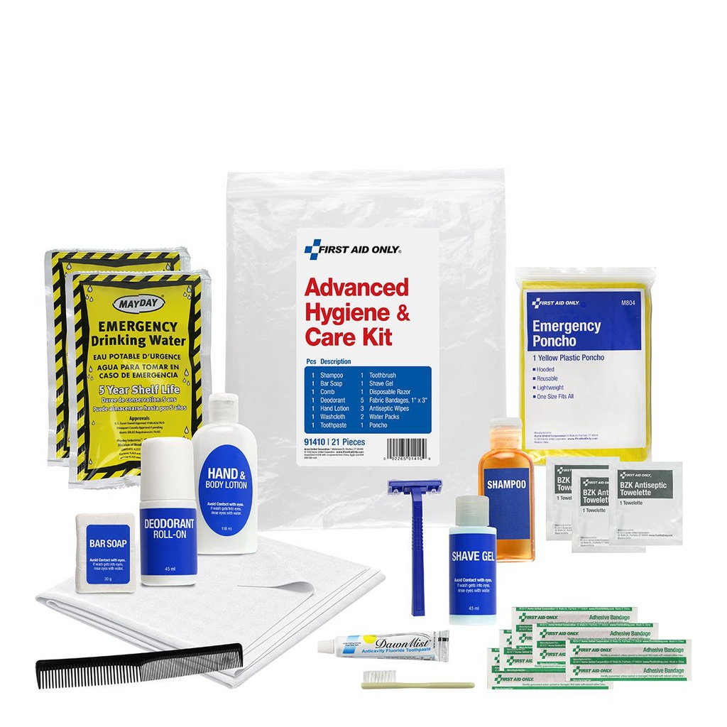First Aid Only Advanced Hygiene and Care Kit with Plastic Bag