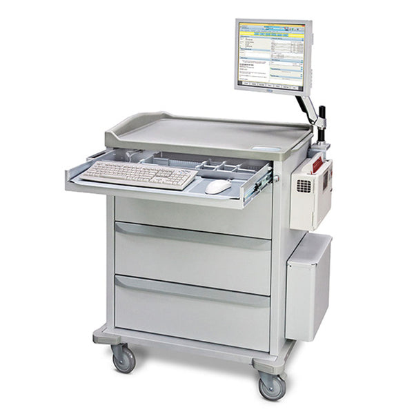 Capsa Avalo M-Series Punch Card Medication Cart with 3-Wide and Narcotic Lock Box