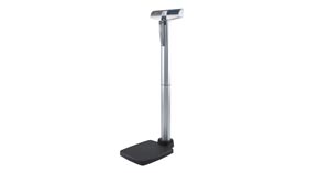 Digital Scale, 250 kg Capacity, 30" - 84¼" (76cm-214cm) Height Rod, Platform Dimensions 13¾" x 16½" x 2 3/8", EMR Connectivity via Optional Pelstar® Wireless Technology, (6) AA Batteries (included) or Adapter (ADPT31 - not included)