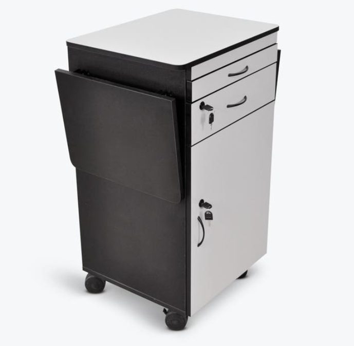 Luxor 38" Mobile AV Presentation Station Cart w/Locking Cabinet