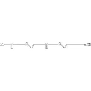 Extension Set, Female Adapter, SAFELINE Injection Sites 6" & 28" Above Distal End, Large Bore Tubing, Slide Clamp, SPIN-LOCK Connector, 6mL Priming Volume, 35"L, DEHP & Latex Free (LF), 50/cs (Rx)