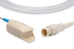 Direct-Connect SpO2 Sensor, Adult Clip, Compatible w/ Mindray > Datascope Compatible OEM: 0600-00-0026-02, 0998-00-0088-02, 90651A-08, PR-A520-1004, TCPF-0803-0322, TP1412, NFDA200, B505-1004