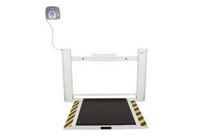 Wheelchair Scale, Wall-Mounted, Fold-Up, Antimicrobial, LB/KG Lockout, Everlock, USB Connectivity, Optional Pelstar Wireless Technology, 6 D Batteries not included, For Sale into Canada Only