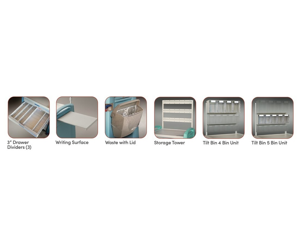 Capsa Avalo Medical Accessory Pack 2 for Anesthesia Medical Cart