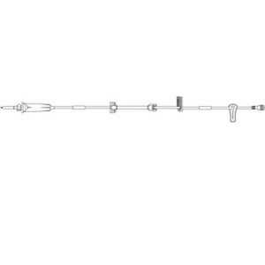 IV Admin Set, Universal Spike, Microbore Tubing, Slide Clamp, Free-Flow Protection Clamp, SPIN LOCK Connector, 60 Drops/mL, DEHP & Latex Free (LF), 13mL Priming Volume, 127"L, 24/cs (Rx)