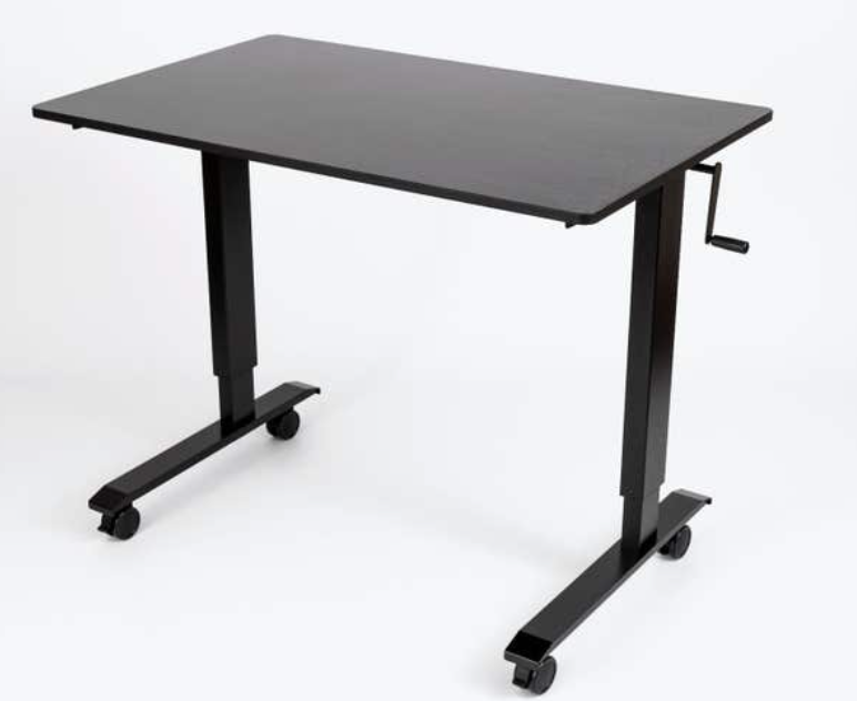 Luxor 48" High Speed Crank Adjustable Stand Up Desk, Black
