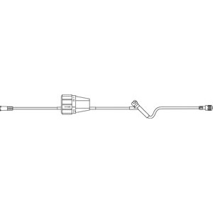 Extension Set, Female Adapter, Rate Flow® Regulator, SAFELINE Injection Site 6" Above Distal End, SPIN-LOCK Connector, 3mL Priming Volume, 18"L, DEHP & Latex Free (LF), 50/cs (Rx)
