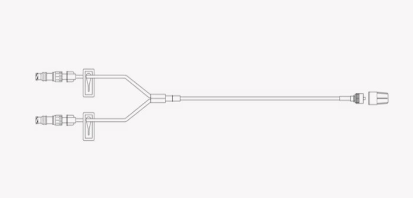 BD SmartSite Extension Set, 2 Removable Connectors, 2 Slide Clamps, Spin Male Luer Lock