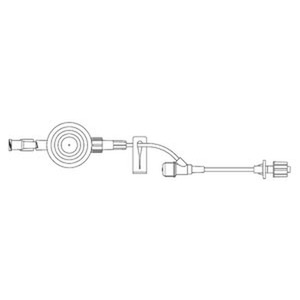 0.2 Micron SUPOR® Filter Low Volume Extension Set, Slide Clamp, Latex Free (LF) Injection Site, SPIN-LOCK Connection, DEHP-Free Tubing, 1.2 mL Priming Volume, 8"L, 50/cs (Rx)