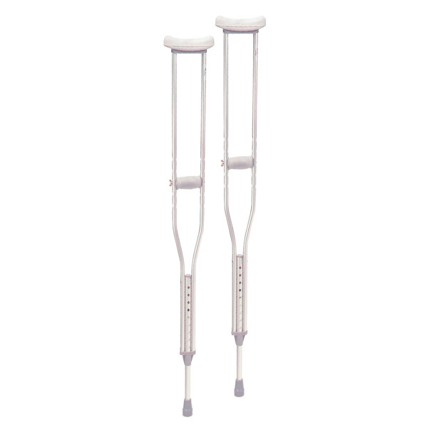 Youth Aluminum Crutches w/Accessories 8pr/cs (24 cs/plt)