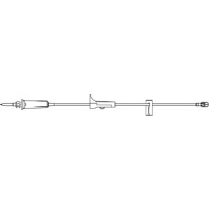 Admin Set, Universal Spike, Roller Clamp, Slide Clamp, SPIN-LOCK Connector, 14mL Priming Volume, 79"L, 15 Drops/mL, Latex Free (LF), Labeled "Contents Sterile", 50/cs (Rx)