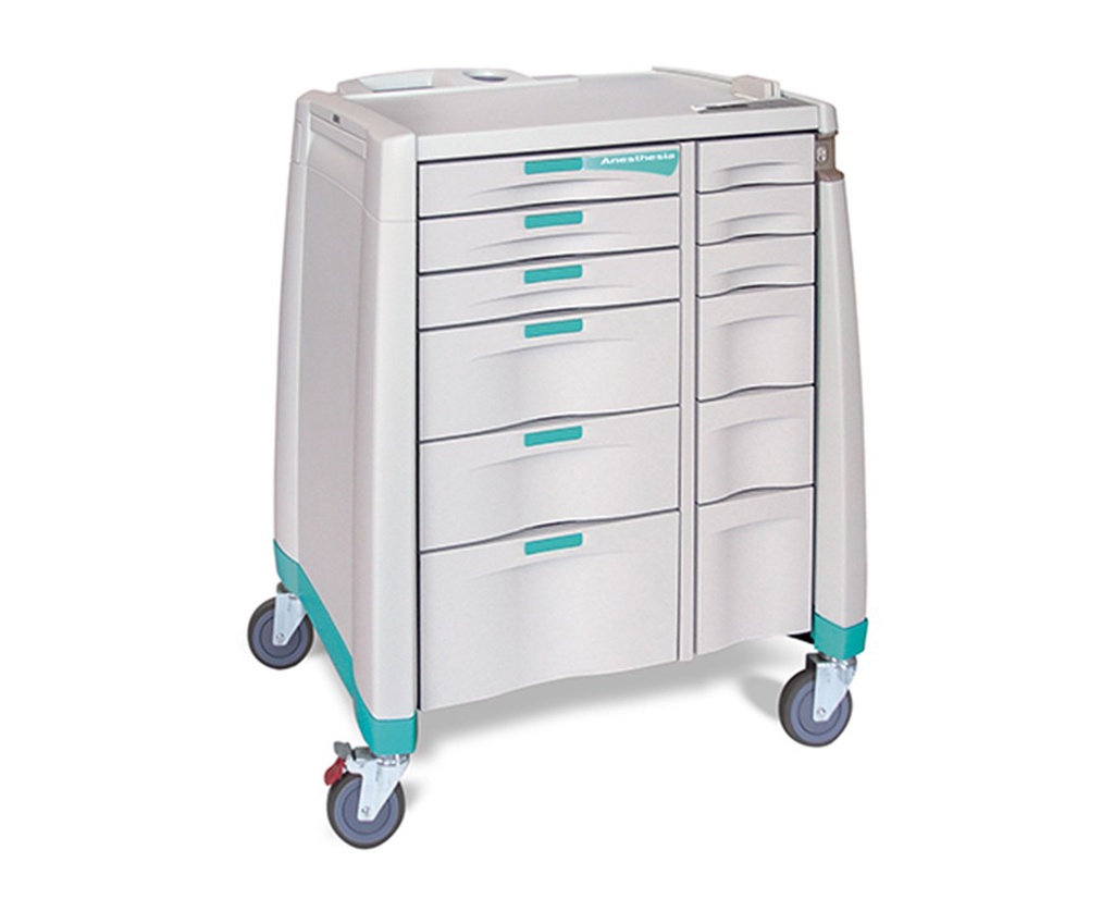 Capsa Avalo ACM Standard Anesthesia Cart, Extreme Green