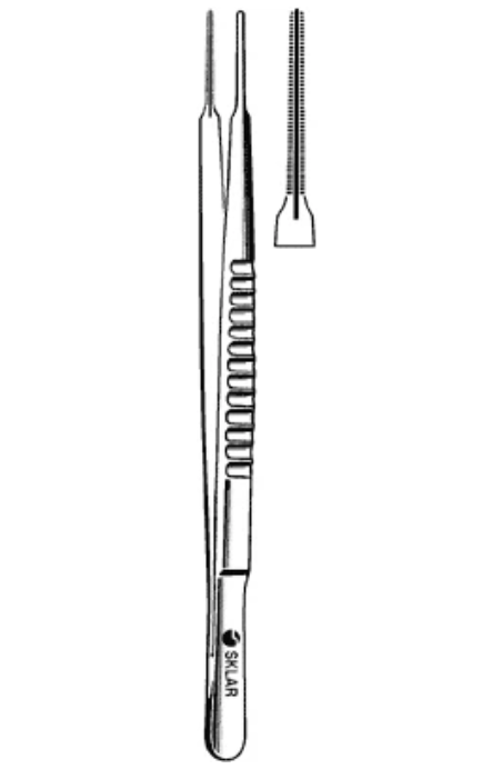 Sklar Cooley Vascular Tissue Forceps, 8"