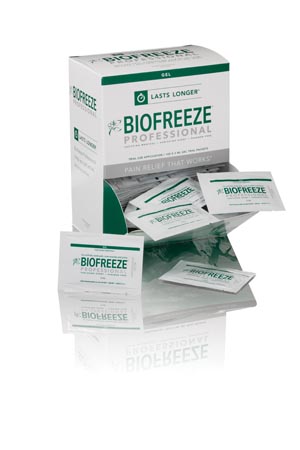 Biofreeze® Professional Gravity Feed Dispenser, Contains: 3 ml BF Pro Packettes, 100 ct., 10 /cs (48 cs/plt) (Cannot be sold to retail outlets and/ or Amazon) (091791)