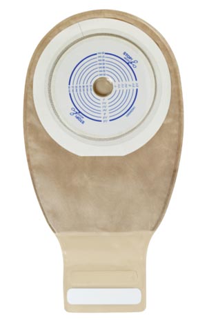 Drainable Pouch, 12", 2-Sided Comfort Panel, Cut-to-Fit Modified Durahesive Plus Skin Barrier, InvisiClose® Tail Closure, Filter, Tan, 3/4" - 2 1/2" Stoma, 10/bx
