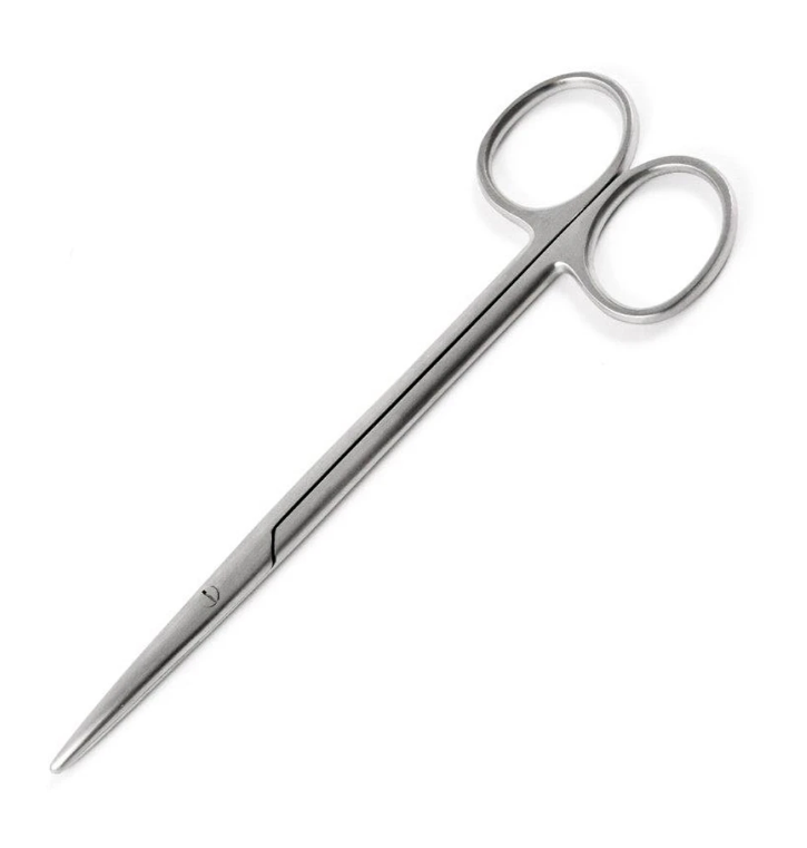 Dissecting Scissors, Econo, Metzenbaum, 5 ½ Length, Floor Grade Stainless Steel, Sterile, Finger Ring Handle, Straight Blunt Tip/Blunt Tip, Disposable, 50/cs
