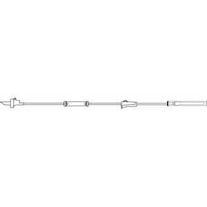 Continuous Overhead Irrigation Set, Non-Vented Spike, 0.188" ID Tubing, Drip Chamber, Roller Clamp, 4½" Distal Connector, 82"L, Latex Free (LF), 20/cs (Rx)