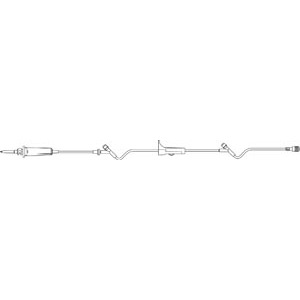Admin Set, Check Valve, 15 Drops/ml, Injection Sites 6" & 60" Above Distal End, Controll® Clamp, SPIN-LOCK Connector, 17mL Priming Volume, 86"L, 50/cs (Rx)