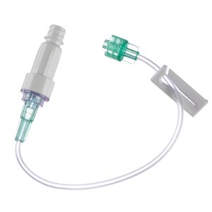 Small Bore Extension Set , ULTRASITE Valve & Male Luer Lock Adapter, 0.61mL Priming Volume, 8"L, Removable Slide Clamp, DEHP & Latex Free (LF), 100/cs (Rx)