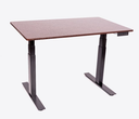 Luxor 60" 3-Stage Dual Motor Electric Stand Up Desk, Walnut/Black
