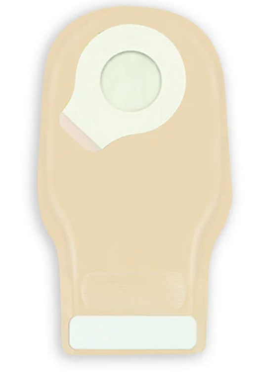 Adhesive Coupling, 8" Pouch with 1-Sided Comfort Panel, InvisiClose® Clipless Tail Closure System, Filter, Transparent, 1/5" - 1 1/4" Stoma Opening, 10/bx