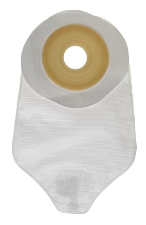 One-Piece Urostomy Pouch with Precut Stomahesive Skin Barrier, 8" Pouch with 1-Sided Comfort Panel, Tap with Valve, Transparent, 1" Stoma Opening, 10/bx