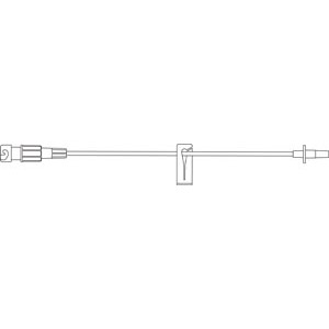 Extension Set, SAFELINE Injection Site, Microbore Tubing, Removable Slide Clamp, Male Luer Slip, 0.4mL Priming Volume, 7"L, Latex Free (LF), 50/cs (Rx)