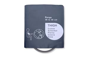 Reusable NIBP Cuff, Thigh, Single Hose, 38 - 50cm, OEM: CU-US3860HP, 0683-15-0005-01, 989803104191, 989803147911, M1576A, M4559B, 989803150461, M4559B5