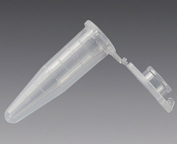 Microcentrifuge Tube, 1.5mL, PP, Attached Locking Snap Cap, Graduated, Natural, Lot Certified: Rnase, Dnase, Pyrogen, ATP and Human DNA Free, 500/bg