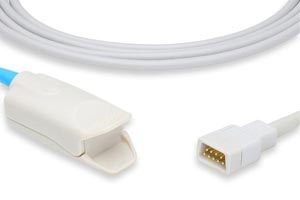 Short SpO2 Sensor, Adult Clip, Datex Ohmeda Compatible w/ OEM: OXY-F-DB, SAS-F, PR-A520-1005N, TCPF-0414-0112, TP2421, NFDX100, B505-1005N, F-3412-9