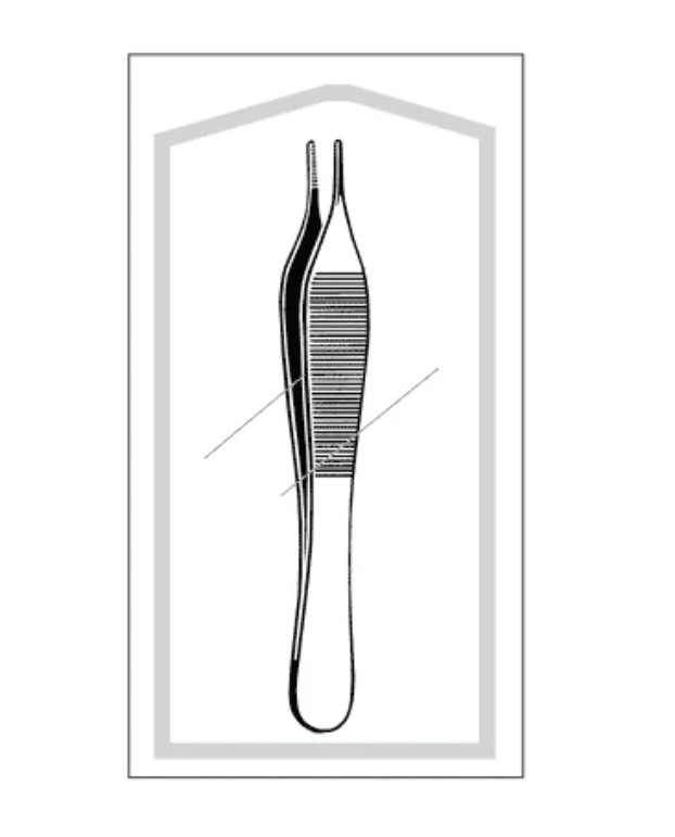 Sklar Econo Sterile Adson Dressing Forceps, 4 3/4", Straight, Serrated, Disposable, 50/cs