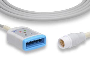 ECG Trunk Cable, 5 Leads, Philips Compatible w/ OEM: 989803145061, CB-73585R, 989803170181, M1668A, 989803145061, CB-73585R, 989803170181, M1668A