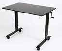 Luxor 48" High Speed Crank Adjustable Stand Up Desk, Black
