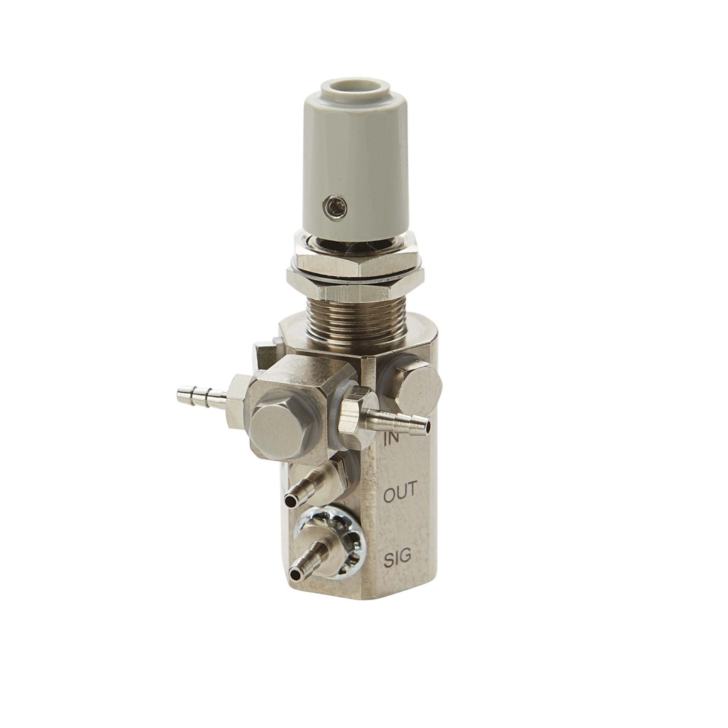 Water Relay, Combo Valve w/Double Barb Swivel, Gray Knob