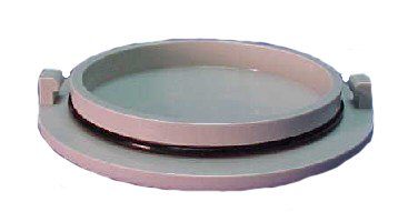 Vacuum Canister Cap w/O-ring, Bottom & Side Mounted, Gray
